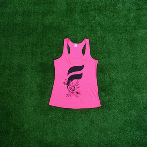 Pink F Flower Logo Women's Razorback